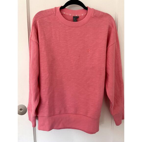 Sweaty Betty Womens Pink Activewear Crew Neck Sweatshirt Oversized Size XS - Picture 1 of 4